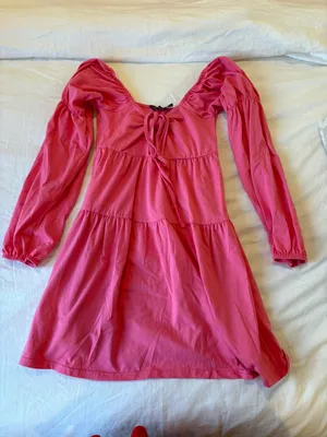Boo Hoo Pink Long Sleeve Mini Dress thumbnail 2