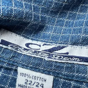 Vintage Womens Size 22/24W Denim Blue Plaid Zipper Front Shirt‎ Jacket 90s Boho thumbnail 4