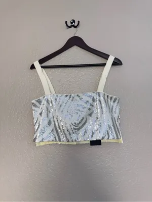 NWT X NBD • Crop Top • Zebra Sequins • Medium thumbnail 2