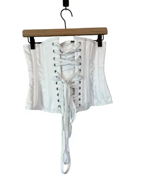 CorsetStory LONG WHITE UNDERBUST CORSET WAIST TAMING thumbnail 6