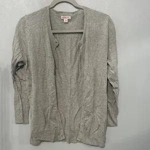 Merona Light Gray Button Front Cardigan‎ thumbnail 2