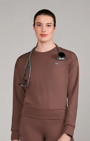 NWOT FIGS Cornelia FORMx Crewneck Scrub Top - Cedar thumbnail 1