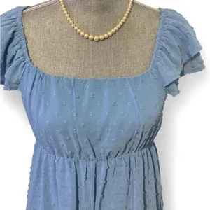 nwt Blue Textured Dress Size M thumbnail 3
