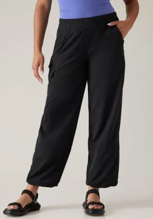 Athleta Boundless Cargo Jogger Pants Black Medium Ripstop thumbnail 1