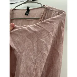 Alya‎ Duster Cardigan L/XL Dusty Rose Lace Trim Boho Open Front Maxi Kimono thumbnail 10