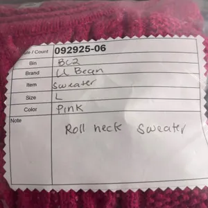 LL Bean Roll Neck Sweater Large‎ Pink thumbnail 14