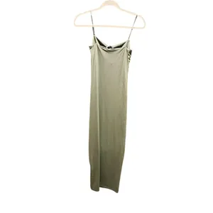 Zara Women's Strappy Maxi Dress Sage Green Sleeveless Standard Size S thumbnail 3