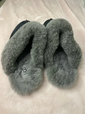 UGG Scuffette II Suede Slippers in Black/Grey women size 7 thumbnail 5