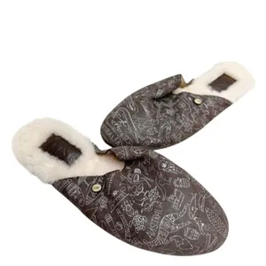 Australia Luxe Doodle Mules Size 5 Brown Leather Shearling Winter Slides NEW‎ thumbnail 3