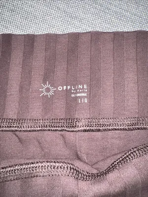 Aerie Ribbed Mini Skirt in Dark Brown offline large stretch casual neutral thumbnail 2