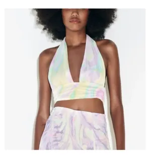 Zara Pastel Tie Dye Halter Top thumbnail 2
