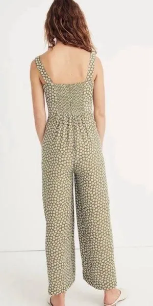 Plumeria Green Floral Cutout Romper thumbnail 2