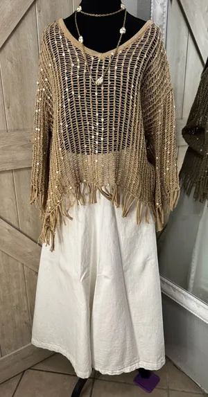 Free People White Denim Maxi Skirt - Boho Flared Side-Button Midi thumbnail 1