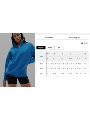 New Athleta M Forever Fleece 1/4 Zip Sweatshirt Breaker Blue Medium Regular thumbnail 5