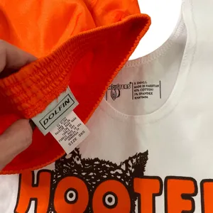 New Women’s Hooters Girl Rare Vintage Uniform Tank Shorts Clearwater FL Xs/Xxxs thumbnail 6