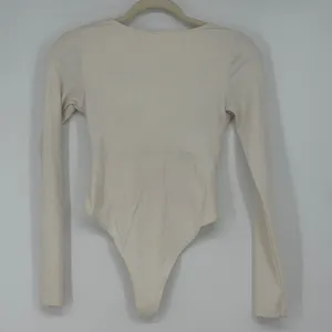 Girlfriend Collective Ribbed Long Sleeve Bodysuit‎ Cream Size S thumbnail 2