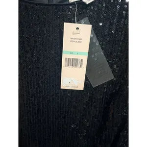 Nanette‎ Lepore Sequin Dress Womens 8 Black NEW Long Sleeve Ruched Midi Sheath thumbnail 14