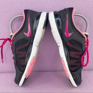 Nike Flex Trainer 2 TR2 Women's Running Shoes Black‎ Pink Size 8 511332-015 thumbnail 4