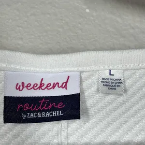 Weekend Routine Zac & Rachel Quilted Cloud Dancer Jacket Size Womens Large thumbnail 10