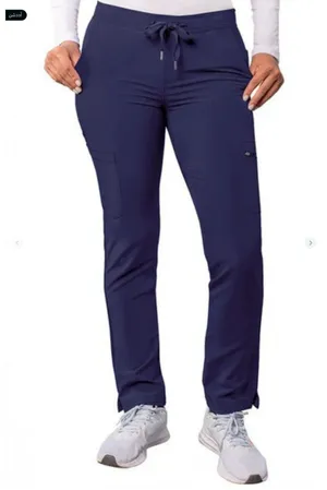 Adar Women’s Scrub Pants Medical Uniform Athletic Jogger Navy Zip Sz M thumbnail 1