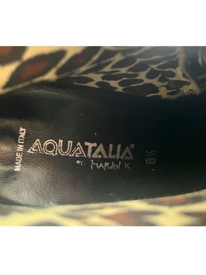 Aquatalia Black Suede Mid Calf Heeled Boots Size 8.5 Waterproof thumbnail 8