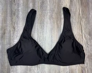 Aerie Womens Black Bikini Swim Top Scoop Neck Basic Neutral Plus Size XL thumbnail 1
