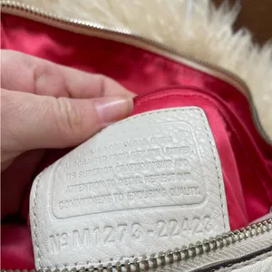 Vtg Coach Poppy Avery hobo/crossbody bag white pebbled leather thumbnail 7