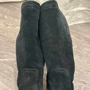 Aquatalia Paloma Black Suede Shearling Lined Snow Boots Italy‎ Apres Ski Sz 11 thumbnail 3