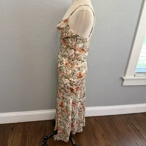 NWT Floral‎ Midi Slip Dress Size XS High Leg Slit thumbnail 4
