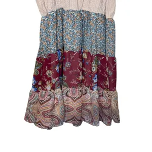 Umgee Women's Dress Tank Lined Floral Boho Tiered Waffle‎ Knit Scoop Neck Large thumbnail 11