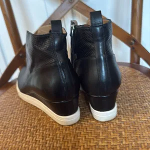 Linea Paolo Anna leather comfort wedge bootie 9 thumbnail 9