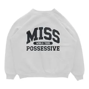 Tate McRae Miss Possessive Crewneck White Size M thumbnail 1