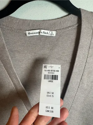 Abercrombie & Fitch LuxeLoft Rounded Sleeve Cardigan Large NWT thumbnail 5