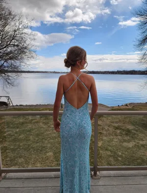 Prom Dress Blue Size 0 thumbnail 3