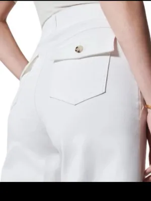 Women's Spanx Twill Cropped Wide Leg Pant. Size Medium thumbnail 4