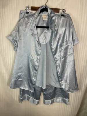 Secret Treasures Light Blue Satin Pajama Set thumbnail 2