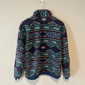 LANDS’ END Women’s Long Sleeve Collared Fleece‎ Made in the USA Sz Medium 10/12 thumbnail 2