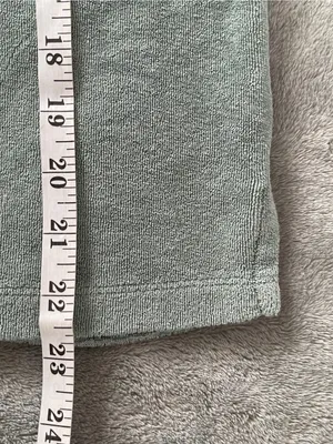 Faherty Women's Cabana Towel Terry Cloth Camp Shirt Sage Green beach surf vacay thumbnail 6