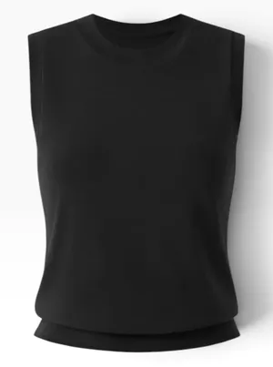 NWT OGL Sandwashed Crew Neck Tank Top Black Size Small thumbnail 1