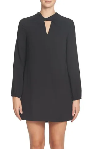 NWT Womens Size 4 Nordstrom Cynthia Steffe Black Taylor Shift LBD Mini Dress thumbnail 1