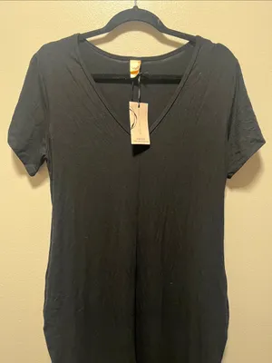 SMASH + TESS (NWT) The Sunday Black Short Sleeve Romper, V Neck, Size M thumbnail 4