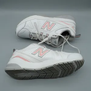 New Balance 608 v5 Sneakers 10.5 Women 9 Men White Pink Leather WX608WP5 thumbnail 6