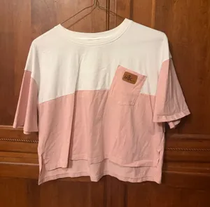 Cropped oversized t shirt Pink thumbnail 1