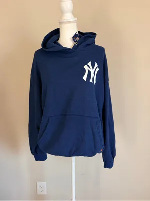 NEW YORK YANKEES x AVIATOR NATION 2026 RELAXED PULLOVER HOODIE NAVY SIZE MED NWT thumbnail 5