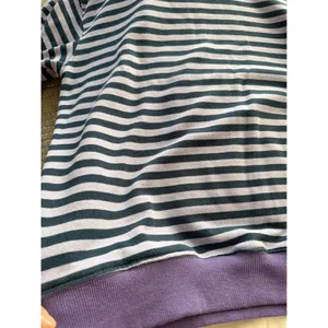ANRABESS Striped Oversized Purple Blue Long Sleeve Sweatshirt Large thumbnail 6