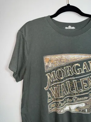 Maurices Morgan Wallen Relaxed Fit Graphic Tee Olive Green Short Sleeve thumbnail 4