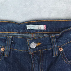 Vintage‎ Levis 515 Bootcut Jeans Women 8L (33x35) Dark Wash Blue Stretch Y2K thumbnail 5