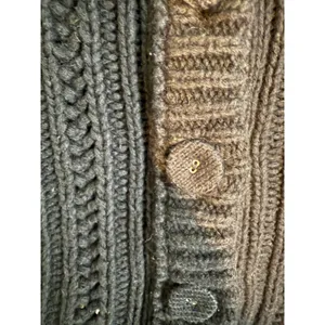 American Eagle Hooded Chunky Knit Cardigan‎ Sweater Black SP Petite 90's thumbnail 4