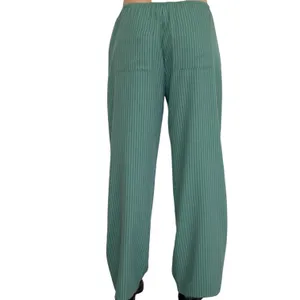 Things Between Green & Gray Stripe Wide Leg Relaxed Fit Sienna Pull On Pants thumbnail 3