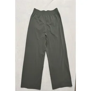 Lululemon Women's Green Stretch Woven Wide Leg High Rise Pants Size Medium thumbnail 7